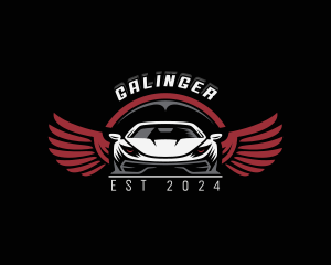 Car Dealership - Muscle Car Wings logo design