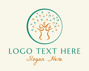 Vegetarian - Lifestyle Wellness People logo design