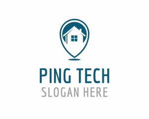 Ping - House Pin Location logo design