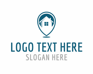 Home Improvement - House Pin Location logo design