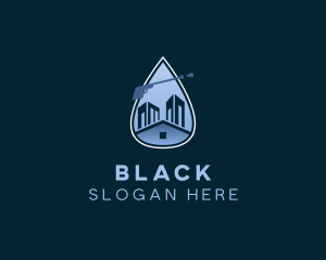 Building - Pressure Water Drop Home logo design