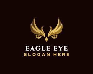 Owl Eyes Bird logo design