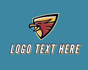 Hawk Bird Shield logo design