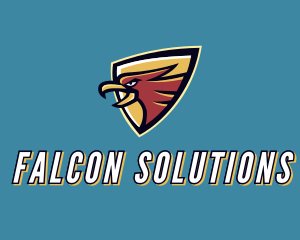 Hawk Bird Shield logo design