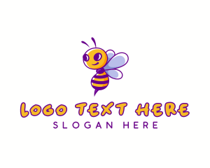 Wings - Cute Bee Honey logo design