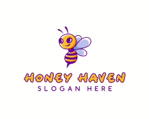 Cute Bee Honey logo design