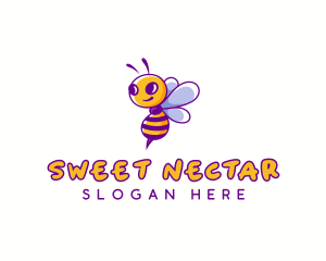 Cute Bee Honey logo design