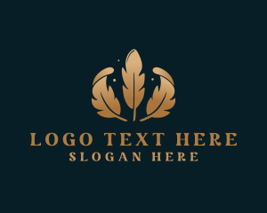 Blogger - Quill Feather Stationery logo design