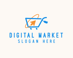 Online Market Cart logo design