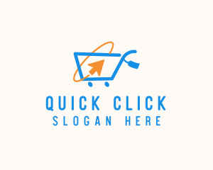 Click - Online Market Cart logo design