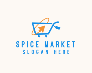 Online Market Cart logo design