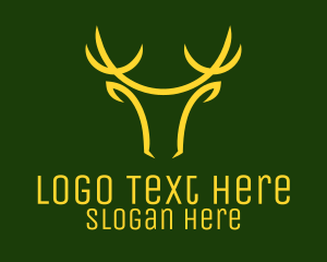 Christmas Deer Head Logo