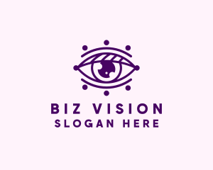 Minimalist Optical Eye logo design