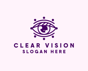 Minimalist Optical Eye logo design