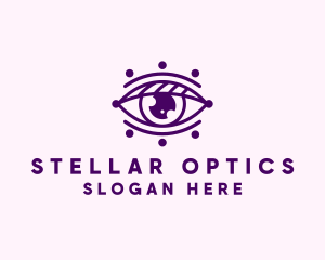 Minimalist Optical Eye logo design