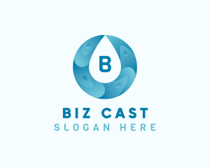 Distilled - Aqua Water Droplet Plumbing logo design