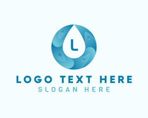 Aqua Water Droplet Plumbing Logo