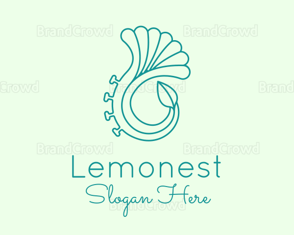 Leaf Horn Outline Logo