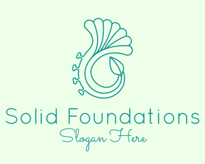 Leaf Horn Outline Logo