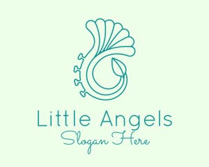 Performer - Leaf Horn Outline logo design