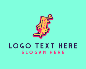 Teenager - Graffiti Art Letter I logo design