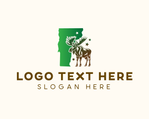 State Animal - Vermont Moose Horn logo design