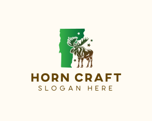 Vermont Moose Horn logo design