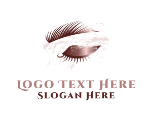 Beauty Vlogger - Eyebrow Eyelashes Beauty logo design