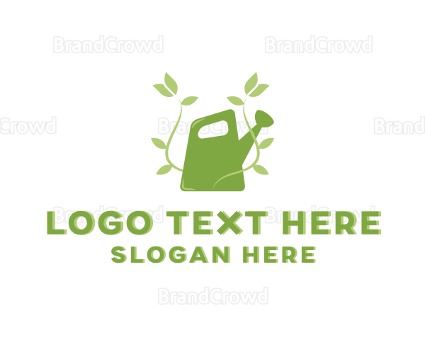 Watering Can Plant Garden Logo