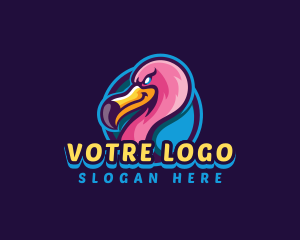 Flamingo Gaming Bird Logo