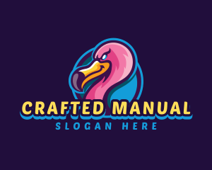 Flamingo Gaming Bird logo design