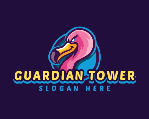 Flamingo Gaming Bird logo design