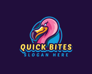 Flamingo Gaming Bird logo design