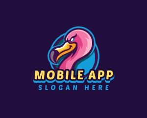Bird - Flamingo Gaming Bird logo design
