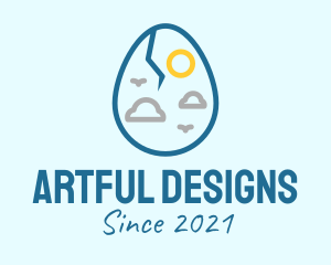 Sky Cracked Egg logo design