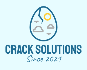 Crack - Weather Cracked Egg logo design