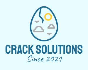 Sky Cracked Egg logo design