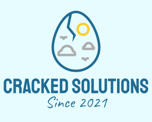 Cracked - Weather Cracked Egg logo design
