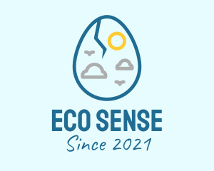 Climate - Weather Cracked Egg logo design