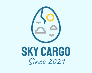 Sky Cracked Egg logo design