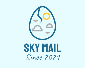 Sky Cracked Egg logo design