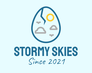 Weather Cracked Egg logo design