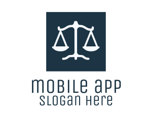 Legal Attorney Scales Square Logo