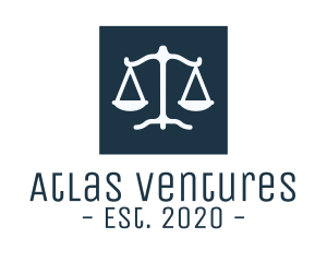 Legal Attorney Scales Square logo design