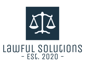 Legal - Legal Attorney Scales Square logo design