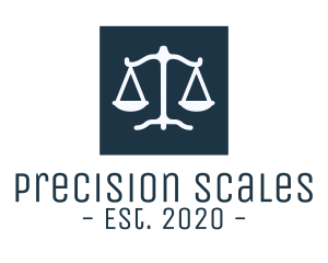 Scales - Legal Attorney Scales Square logo design