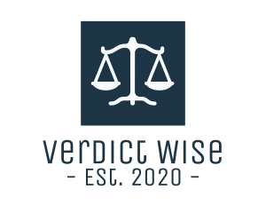 Judge - Legal Attorney Scales Square logo design