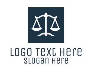 Legal Attorney Scales Square Logo