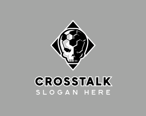 Skull Football Soccer Logo