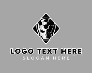 Goal Keeper - Skull Football Soccer logo design